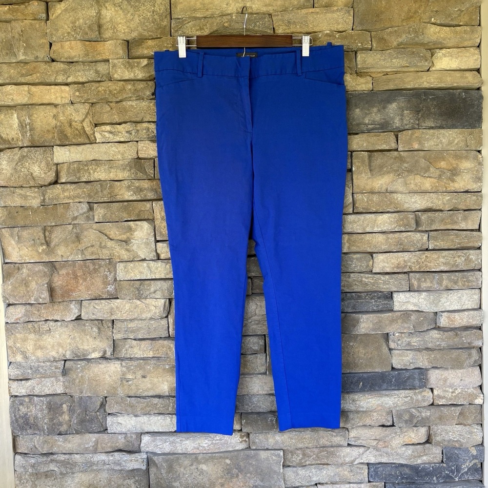 The Limited Exact Stretch 14 Blue Cropped Ankle Skinny Straight Dress‎ Pants